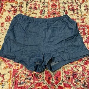 Forever 21 Blue Paper Bag Shorts